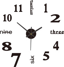 Orologio Da Parete Fai Da Te 50CM Orologio Da Muro Adesivo 3D Da Muro Design Mod