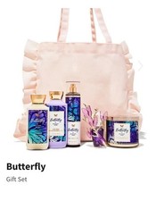 Bath & Body Works Set di tote regalo a farfalla (RARO e NUOVO)