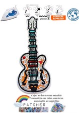 Patch chitarra elettrica guitar Rock music iron on toppa termoadesiva strumento