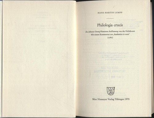 Philologia crucis lumpp - philologia,