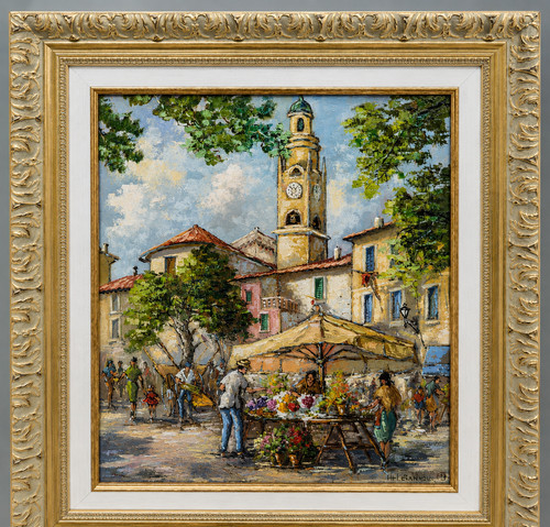 Franco olio su tavola - franco:,