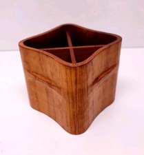 Portapenne vintage MCM Dansk legno teak LEGNO scrivania caddy IHQ moderno