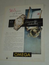 PUBBLICITA' VINTAGE ANNI '50 OROLOGI " OMEGA " SEAMASTER CALENDAR
