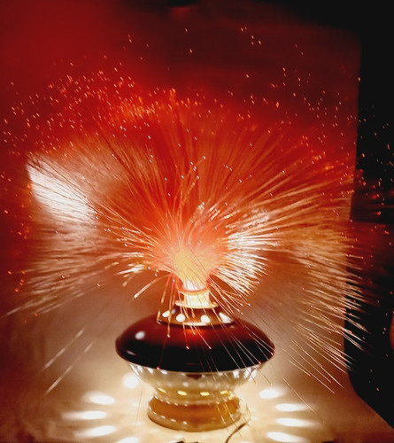Lampada fibra ottica disco