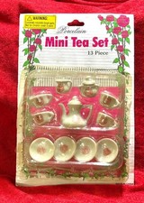 Mini servizio da tè porcellana vintage 13 pezzi miniatura in confezione originale