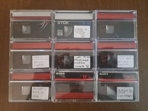 Lotto sony tdk mini dv - 9,