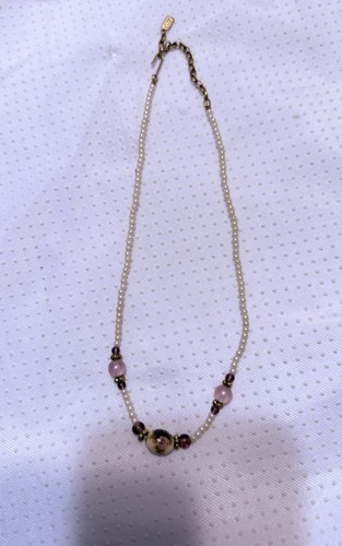 Collana vetro perline - collana, in