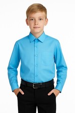 Camicia blu turchese