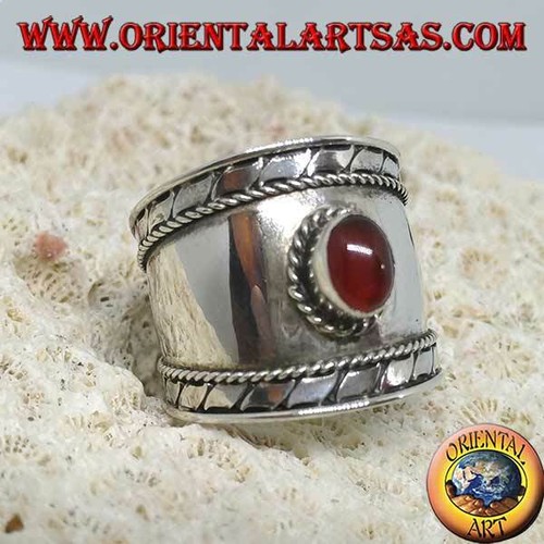 Anello fascia larga - , argento