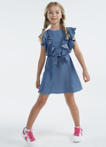 Elsy abito ragazza blu - abito,