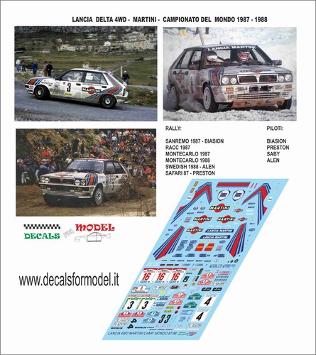 Decals lancia delta 4wd - lancia,