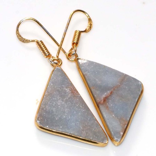 Orecchini lunetta angelite - orecchini,