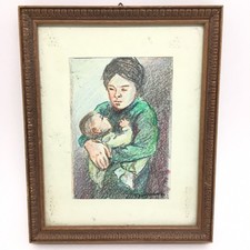 Mamma con bambino dipinto - bambino,
