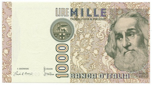 1000 lire errore - lire, stampa