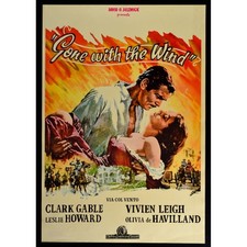 manifesto VIA COL VENTO clark gable vivien leigh olivia de havilland howard W119