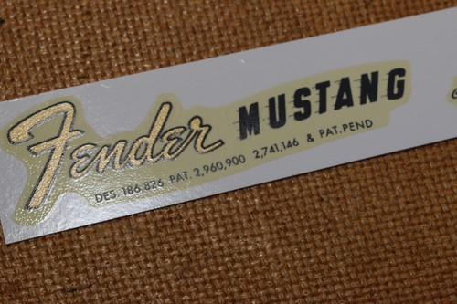 Fender mustang pat - fender®, pat.n