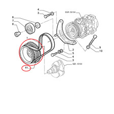 PULEGGIA ALTERNATORE FIAT MAREA - LANCIA DELTA - LYBRA ORIGINALE 46445130