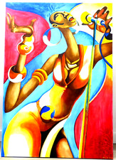 Quadro acrilico "Il cantante"