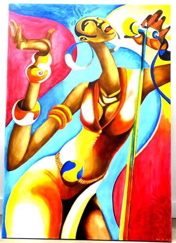Quadro acrilico cantante - quadro, cantante"