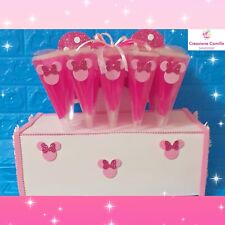 25 PZ Bomboniera MINNIE/ Topolino  Cono portaconfetti in Plexiglas E Vassoio