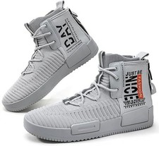 Scarpe ginnastica sneaker casual sportive uomo alte grigio 39eu ragazzi