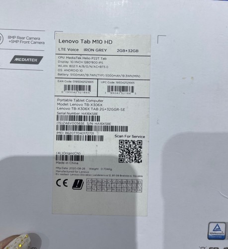 Lenovo tab m10 2a - m10, hd