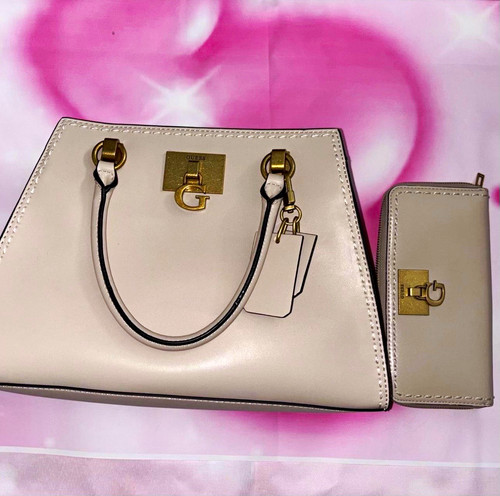 Guess beige satchel top handle - satchel,
