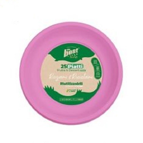 Piatti plastica rosa - 25,