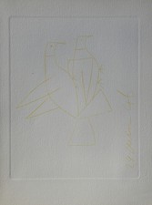 Pablo PICASSO: Le Due Colombe, ACQUAFORTE, 1952