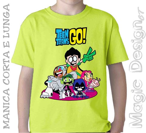 Teen titans tshirt bambino - go!,