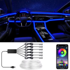 STRISCE LED AUTO INTERNI NEON APP RGB LUCI 2 METRI ATMOSFERA AMBIENTE PRESA USB
