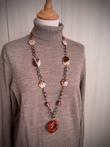 Collana lunga catena bronzo - , ed