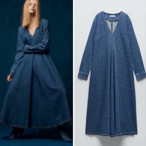Abito zara tilden denim - zara,