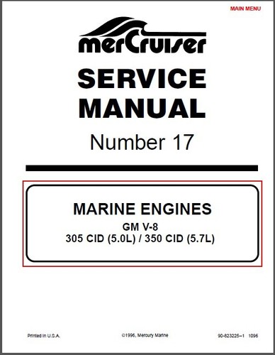 Mercruiser 17 gm v8 - 93-97,