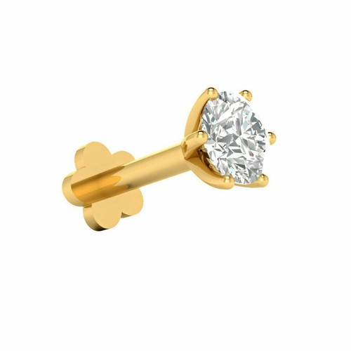 18k oro 5mm diamanti finti - 18k,