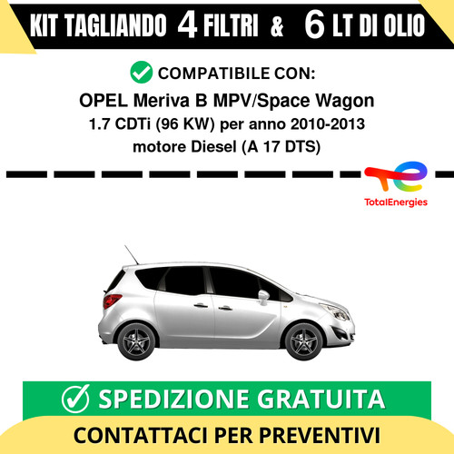 Tagliando per opel - per, meriva