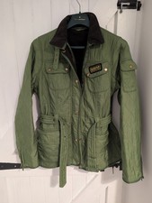 Barbour International Giacca trapuntata da donna, verde, taglia 12