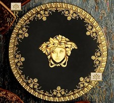 Tavolo in marmo nero con bordo intricato motivo viso accattivante Pietra Dura Art