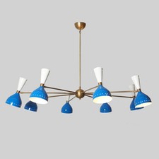 Lampadario Sputnik in ottone a