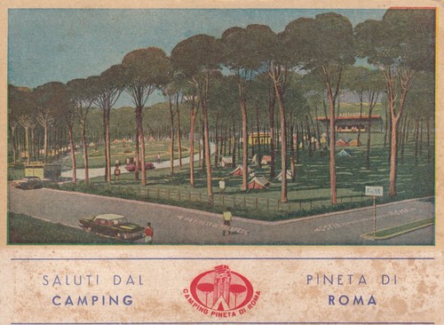 Cartolina roma camping - cartolina,