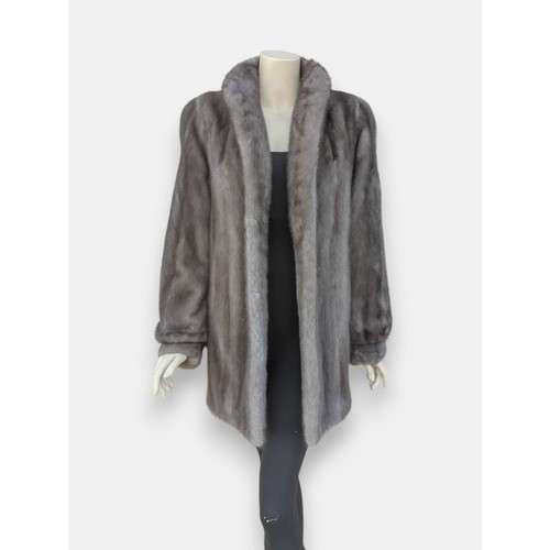 Giacca visone blu iris - giacca,