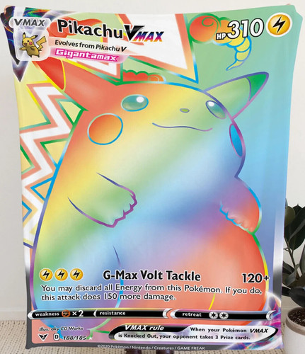 Pokemon coperta pikachu vmax - pokemon,
