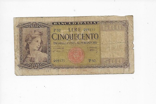 Banconota 500 lire italia 1947 - banconota,