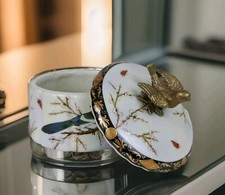 Barattolo porcellana bronzo