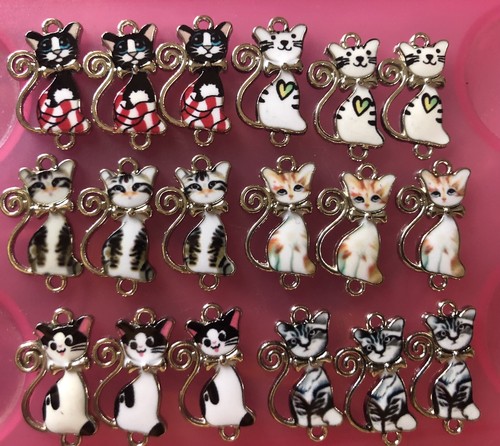 Charms gatto metallo - 18, in