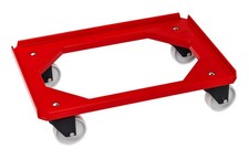 Carrello dolly rosso 4 ruote girevoli carico 250kg - Kongamek KM683