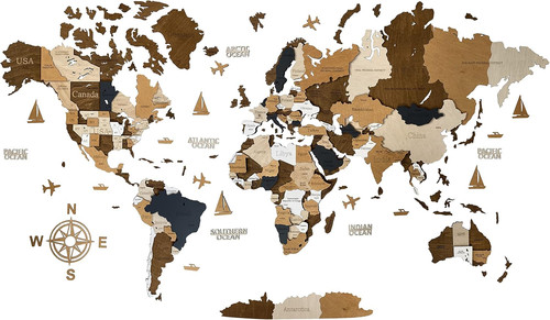 Mappa del mondo - del,