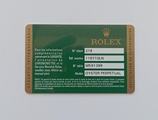 ROLEX Guarantee Warranty Card Booklet Gmt-Master 116710 116710LN
