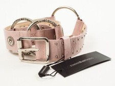 Cintura in pelle rosa
