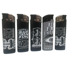 5 ACCENDINI RICARICABILI DA COLLEZIONE OCB BLACK THINKING RARISSIMI INTROVABILI